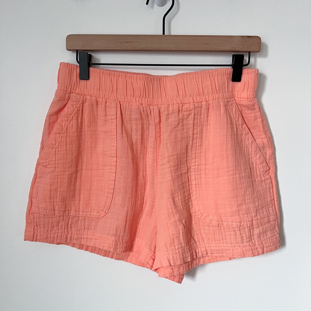 NEW Gap Factory 3.5" Gauze Pull On Utility Shorts‎ Peach Womens Small